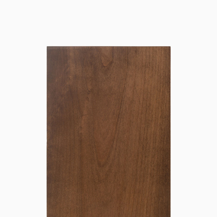 Espresso Wood Slab in smooth solid hardwood with deep rich tones, custom-cut for precise floating shelves and display ledges that enhance wall organization.