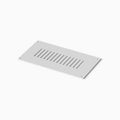 Felix Vent Cover in matte white steel with clean lines and horizontal slots, designed for modern airflow and durable, minimalist ventilation solution.