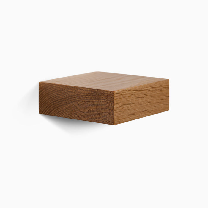 Small floating wall shelf in white oak hardwood