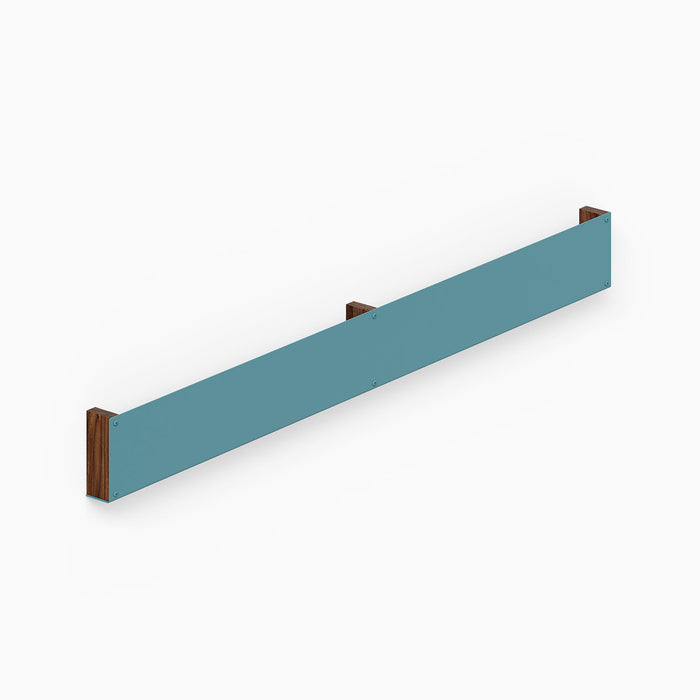Folio Art Book Display with minimalist wood and powder-coated steel design for functional wall storage and elegant book presentation.