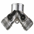 Green Thumb 2-Way Garden Hose Y Connector Zinc