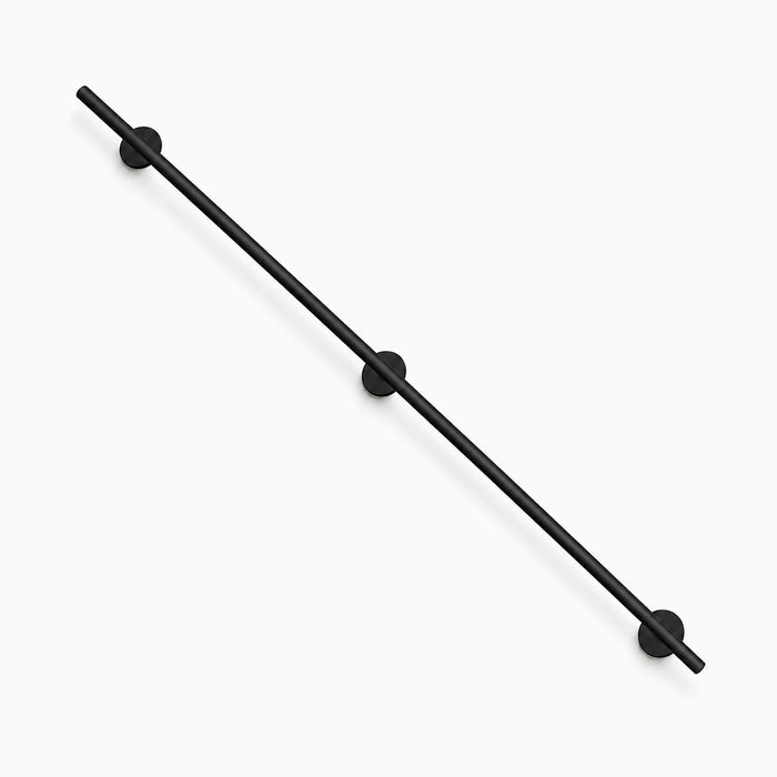 Sleek black Grip Stair Rail in durable material designed for safety and style, perfect for modern stairway organization and support.