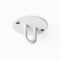 White rust-resistant metal Hang On Ceiling Hook with minimalist design for functional wall hooks and organization in various spaces.