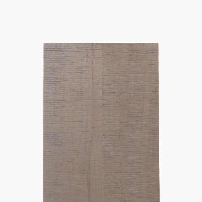 Hatch Grey Rustic Wood Slab with textured surface in muted grey, ideal for custom floating shelves and wall displays