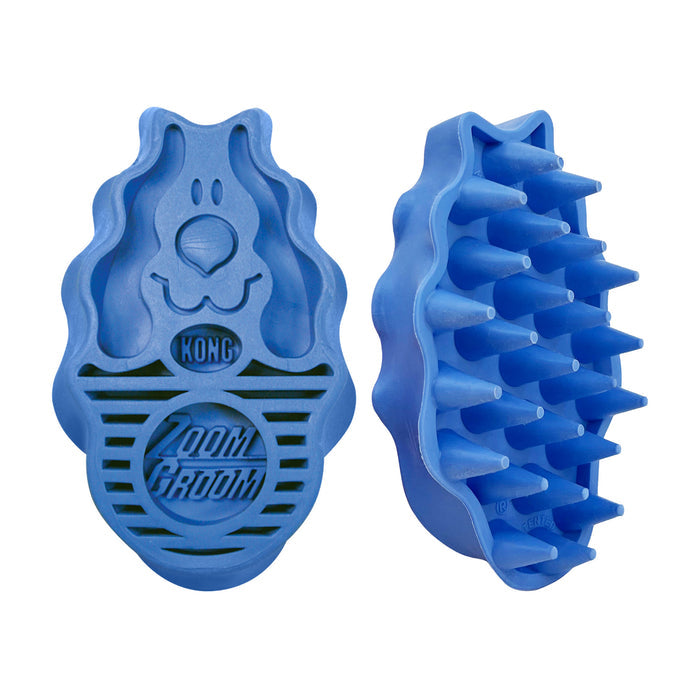 KONG  ZoomGroom Boysenberry Brush for Dogs