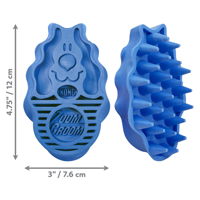 KONG  ZoomGroom Boysenberry Brush for Dogs