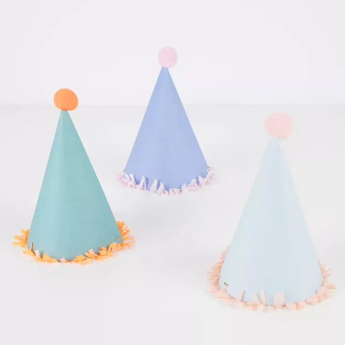 Large PomPom Fringe Party Hats