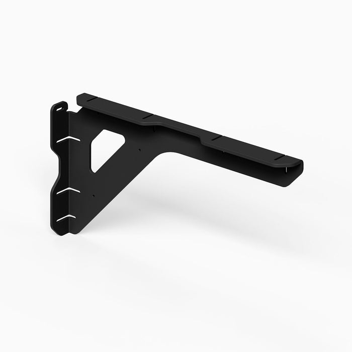Lars Floating Vanity Wall Mount Bracket in black metal designed for sturdy, minimalist wall shelves to enhance organization and display spaces.