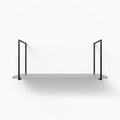Lloyd Concretey Tiered Shelf minimalist design with metal floating shelf brackets for durable wall display and organization by Shelfology