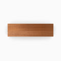Mahogany Wood Slab with rich warm tones and smooth finish, ideal for minimalist wall shelves and display ledges.
