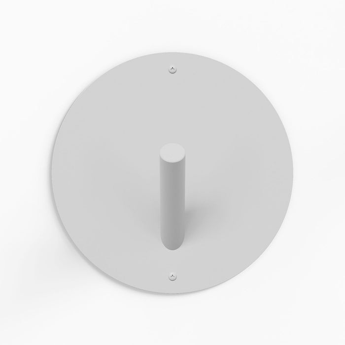 Mega Peggy Round 1 Wall Hook in white matte steel with oversized minimalist design for bold functional wall organization