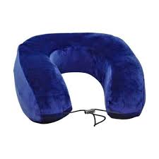 Memory foam travel neck pillow, one size, blue color