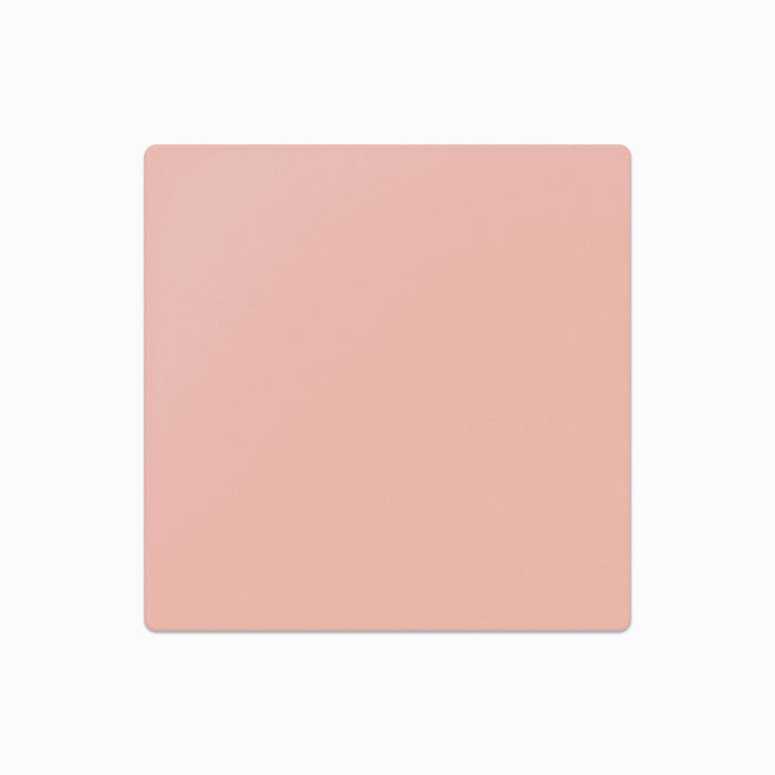 Clearance — Tromso FM1 Steel Floating Shelf — 48" length x 8" depth in a soft pink powder coat finish for modern wall shelves