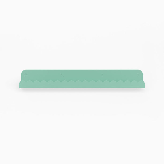 Mini Bubble Picture Ledge in aquasocks steel with minimalist design for functional wall shelf display and organization
