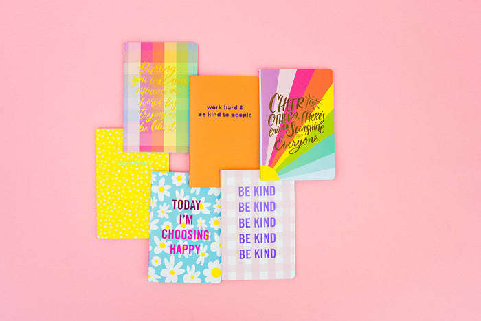 Mini Motivational Notebook Set with Holder