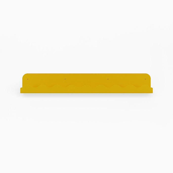 Mini Wave Picture Ledge in honeymustard steel with wave design for modern wall display and versatile organization solutions