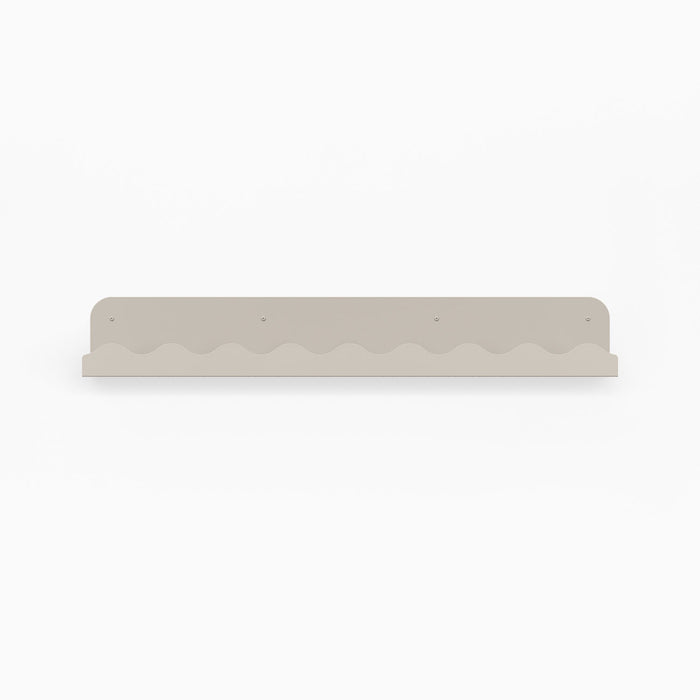 Mini Wave Picture Ledge in concrete steel with subtle wave design for minimalist wall shelf and display organization