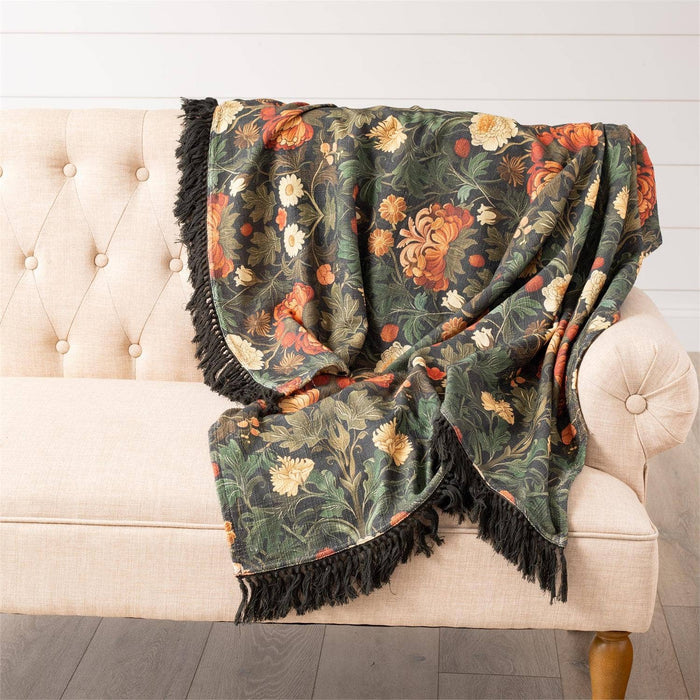 Moody Floral Throw