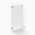 Morgan Magnet Ledge Board with minimalist design featuring a clear magnetic whiteboard and a small ledge for display or organization by Shelfology.