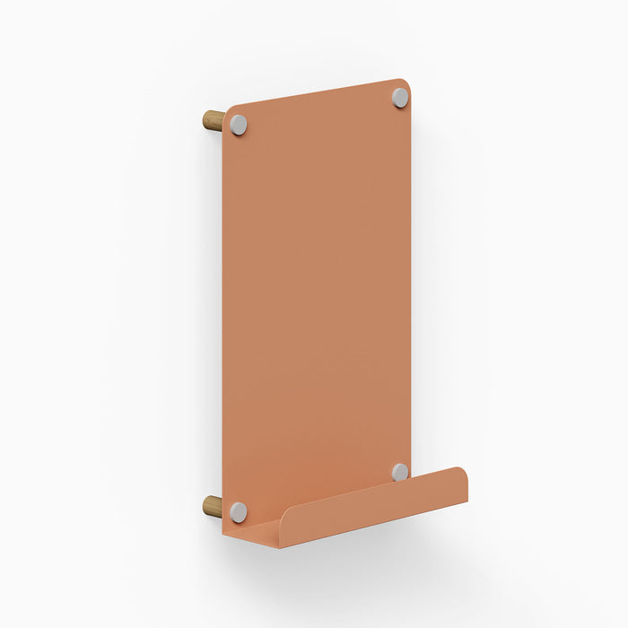 Morgan Magnet Ledge Board in clay color with minimalist design, featuring a sturdy ledge for organizing and displaying items on the wall.
