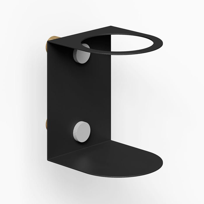 Morgan Pegboard Cup Holder in black metal with minimalist design and durable construction, ideal for organized wall storage and display.