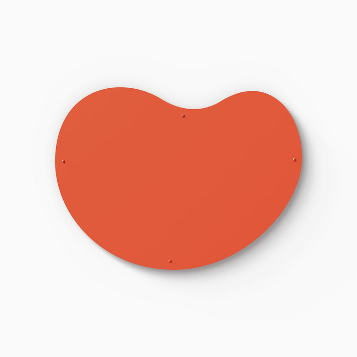 Mosey Shapes Bean Magnet Board in warm terracotta steel with smooth, functional design for versatile wall organization