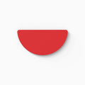 Mosey Shapes Half-Circle Magnet Board in vibrant red steel with sleek, functional design for creative wall organization and display