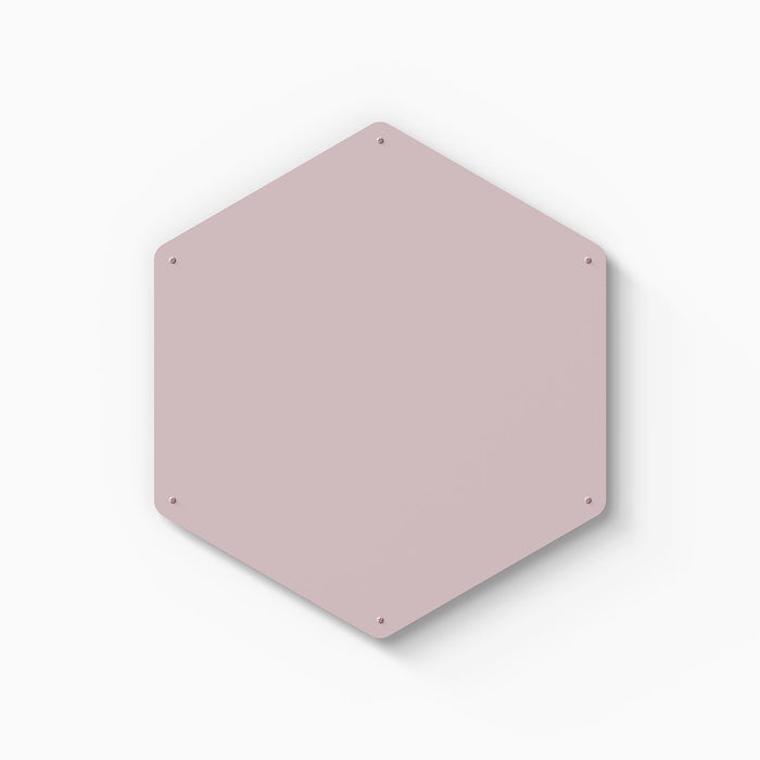 Mosey Shapes Hexagon Magnet Board in muted purple steel with sleek multi-use design for modern wall display and organization