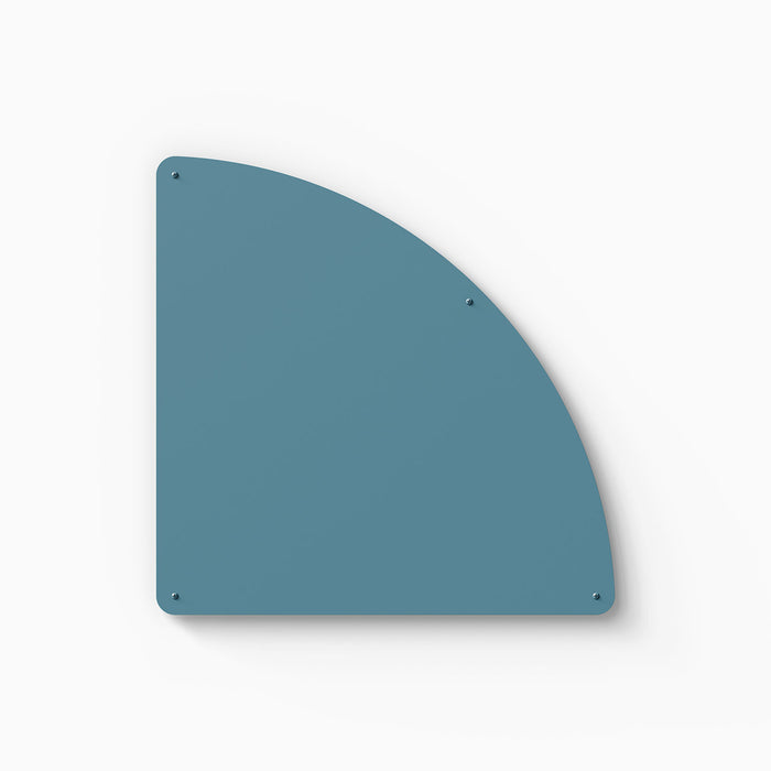Mosey Shapes Quarter-Circle Magnet Board in rich shelfgeek blue steel for flexible and stylish wall organization