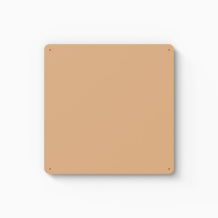 Mosey Shapes Square Magnet Board in warm beige steel with clean minimalist design for versatile wall display and organization