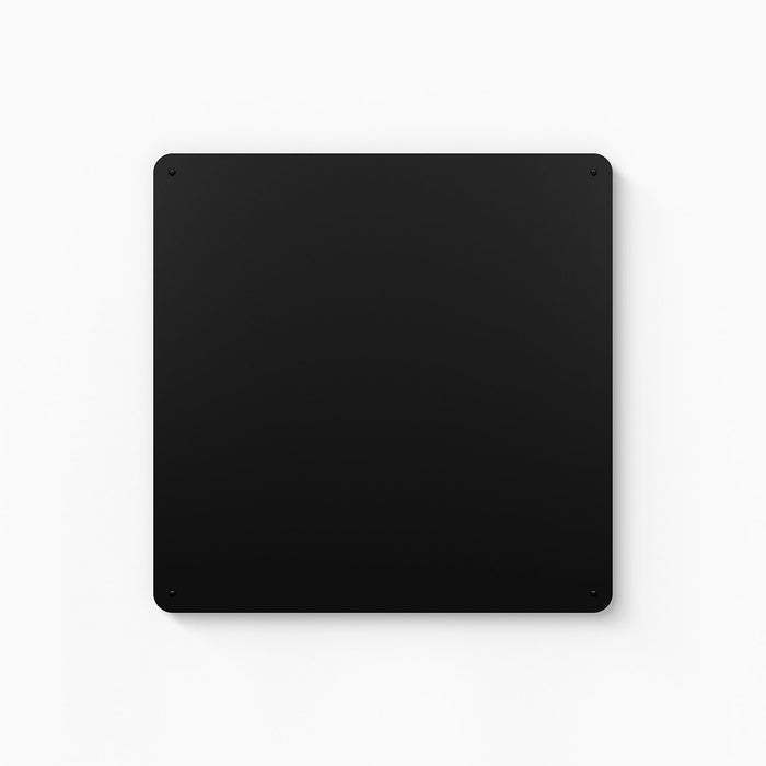 Mosey Shapes Square Magnet Board in matte black steel with minimalist design for sleek wall organization and display