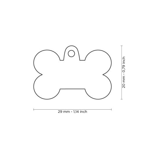 MyFamily Basic Handmade Small Black Bone ID Tag