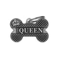 MyFamily Bronx "The Queen" Big Bone ID Tag in Antique Silver