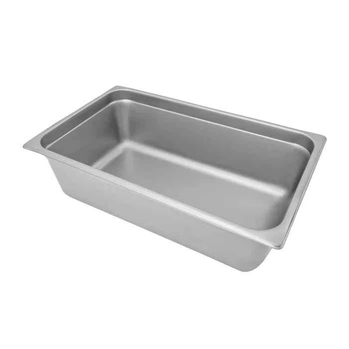New Browne Full - Size Anti - Jam Steam Table Pan 6" Deep, 22 Gauge NSF (22006) - Falcon Restaurant Supply - 1