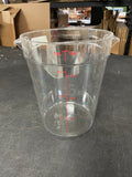 New Cambro 8 Qt. Clear Round Polycarbonate Food Storage Container - TH2