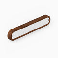 Nico Knife Rail featuring a sleek, solid hardwood frame in warm walnut, designed for functional wall display and organization.