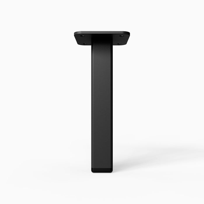 Nolan Square Cabinet Foot Hardware in matte black with a minimalist square profile providing solid support and sleek modern style for cabinetry and furniture.