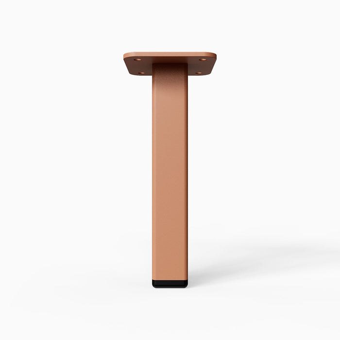 Nolan Square Cabinet Foot Hardware in claymore finish with a clean square silhouette and durable black base, offering bold, stable support for furniture.