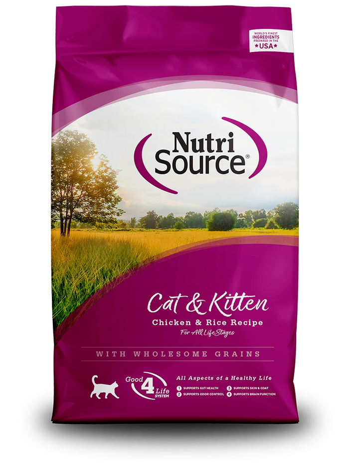 NutriSource® Cat & Kitten Chicken & Rice Recipe Healthy Cat & Kitten Food