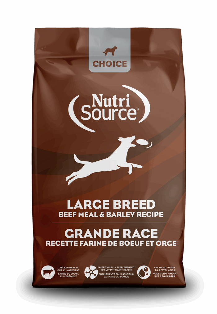 NutriSource® Large Breed Beef Meal & Barley Recipe Healthy Affordable Dry Dog Food