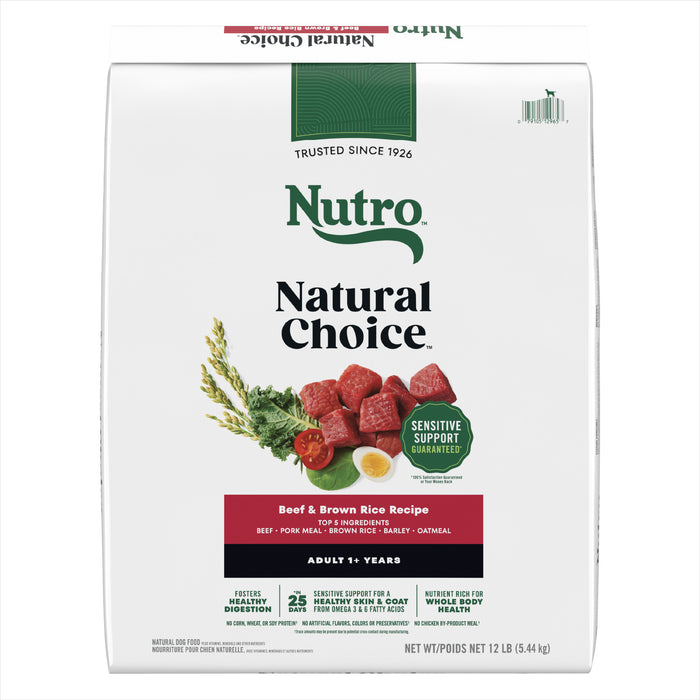 Nutro Natural Choice Adult Dry Dog Food, Beef & Brown Rice Recipe