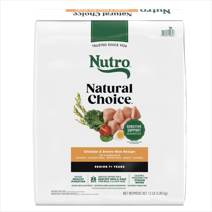 Nutro Natural Choice Senior Chicken, Whole Brown Rice Formula Dry Dog Food