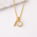 Oasis Stone Duo Drop Necklace - Moonstone