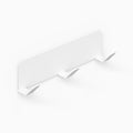 Of Course Wall Hook in white steel with three minimalist hooks designed for functional organization and maximizing wall space in any room.