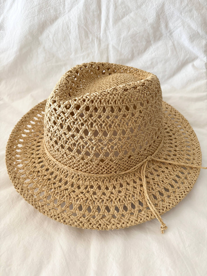 Open Weave Straw Hat ~ 2 Styles