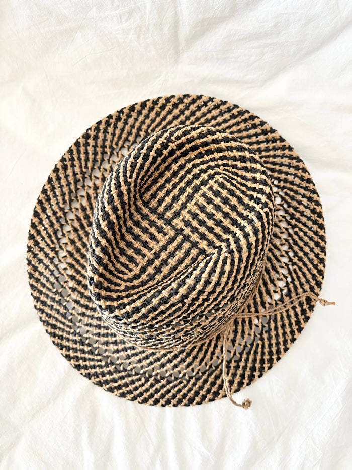 Open Weave Straw Hat ~ 2 Styles