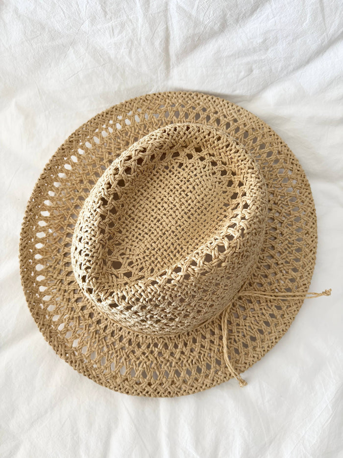 Open Weave Straw Hat ~ 2 Styles