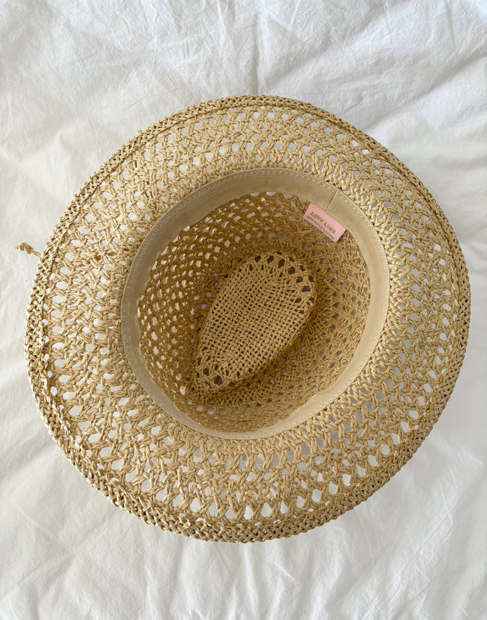 Open Weave Straw Hat ~ 2 Styles