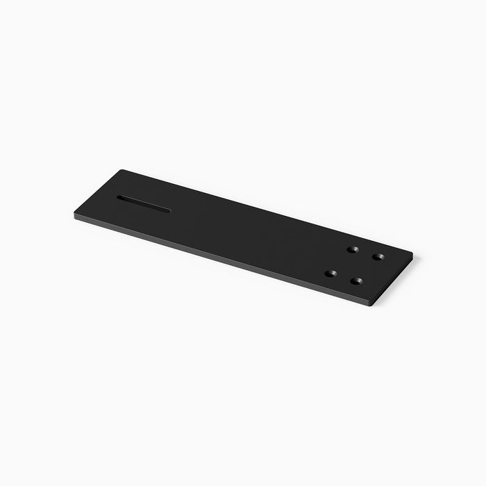 Otto Countertop Bracket in sleek black steel, designed for durable and minimalist support of custom wood and stone countertops.