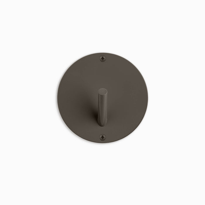 Peggy Round 1 Wall Hook in tungsten with sleek round design for durable, minimalist wall hooks by Shelfology